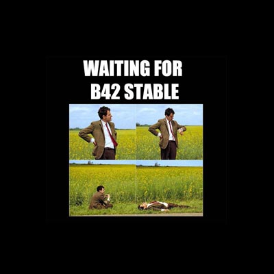 Waiting for B42 Stable event artwork representing the community waiting for Project Zomboid Build 42 Stable.